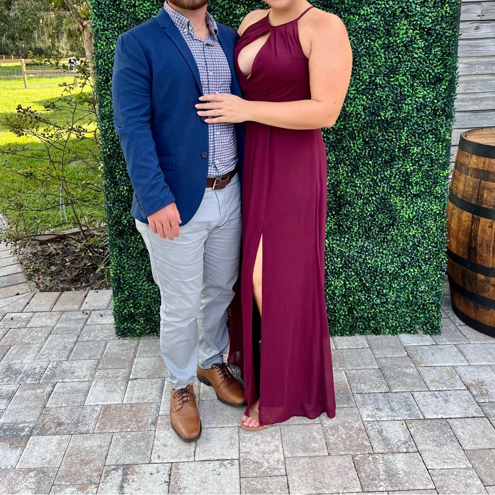 Bill Levkoff Bridesmaids Dress Dark Burgundy
